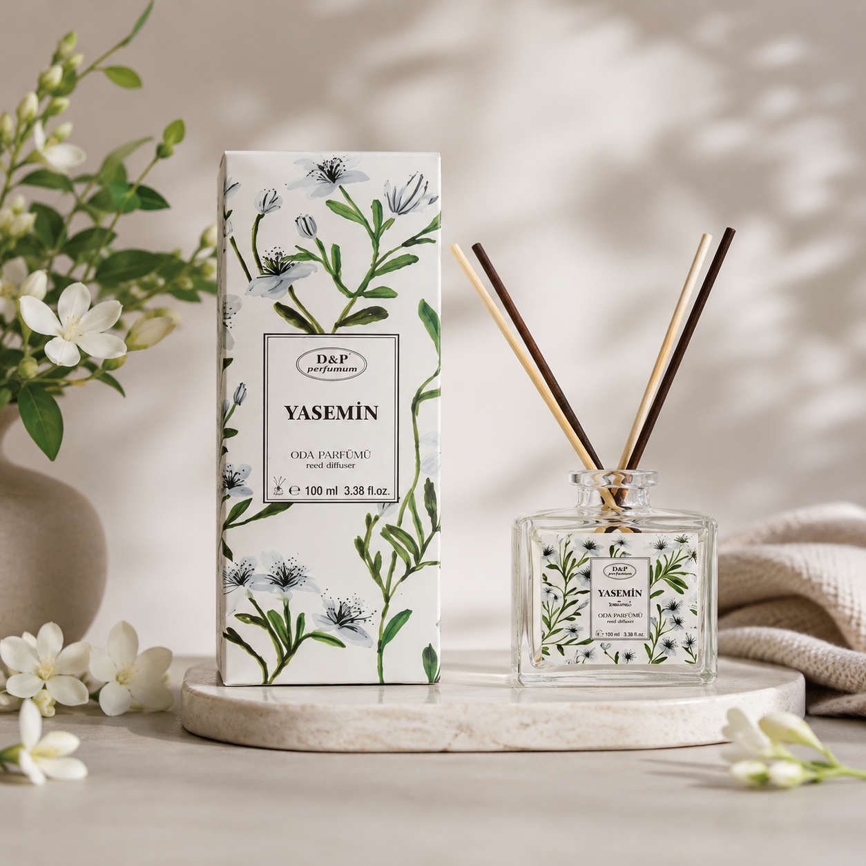 D&P Jasmine Reed Diffuser – Home Fragrance 100ml