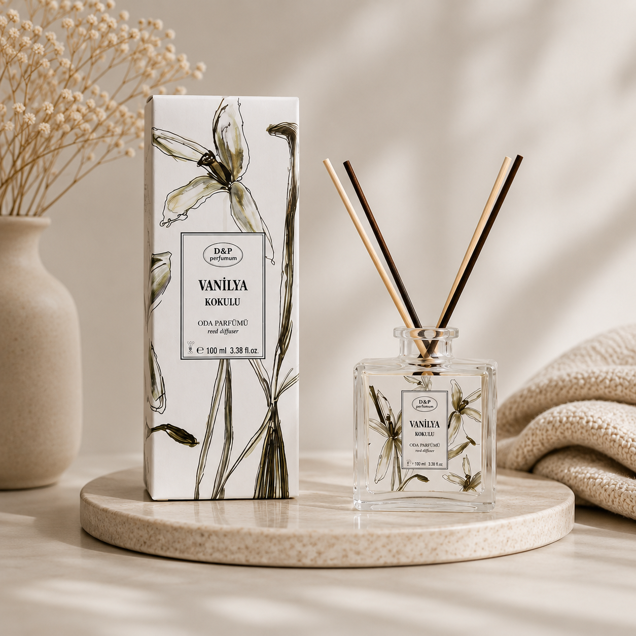 D&P Vanilla Reed Diffuser – Home Fragrance 100m